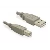 USB kábel DeLOCK 82216 USB 2.0 3 m USB A USB B sivý