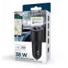 Auto nabíjačka pre mobilné zariadenia Gembird TA-UC-AC2PDQC38-CAR-01, USB-C, 38 W, 12–24 V, čierna