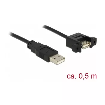 USB kábel DeLOCK 85461 USB 2.0 0,5 m čierny