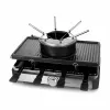 Raclette gril Emerio RG-124930 pre 8 osôb, 1400 W, čierna a nerez, otočný regulátor