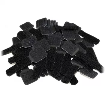 LABEL THE CABLE PRO nástenný držiak na suchý zips, sada 50 ks - čierna