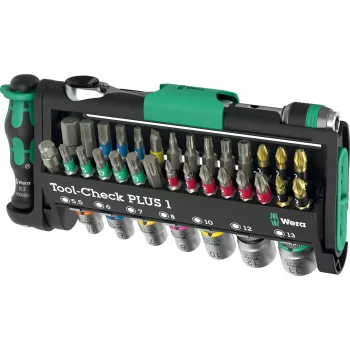 Wera Tool-Check Plus 1 mini ráčňa, sada nástrčných kľúčov a bitov, 39-dielna (05049055001)