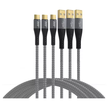 EFB Elektronik USB-A na USB-C súprava káblov 60W QC 3A 3x2m – digitálny/dáta (USB-AC-00008)