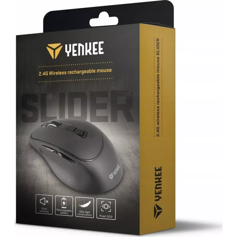 Bezdrôtová myš YENKEE YMS 2080GY SLIDER 2,4 GHz