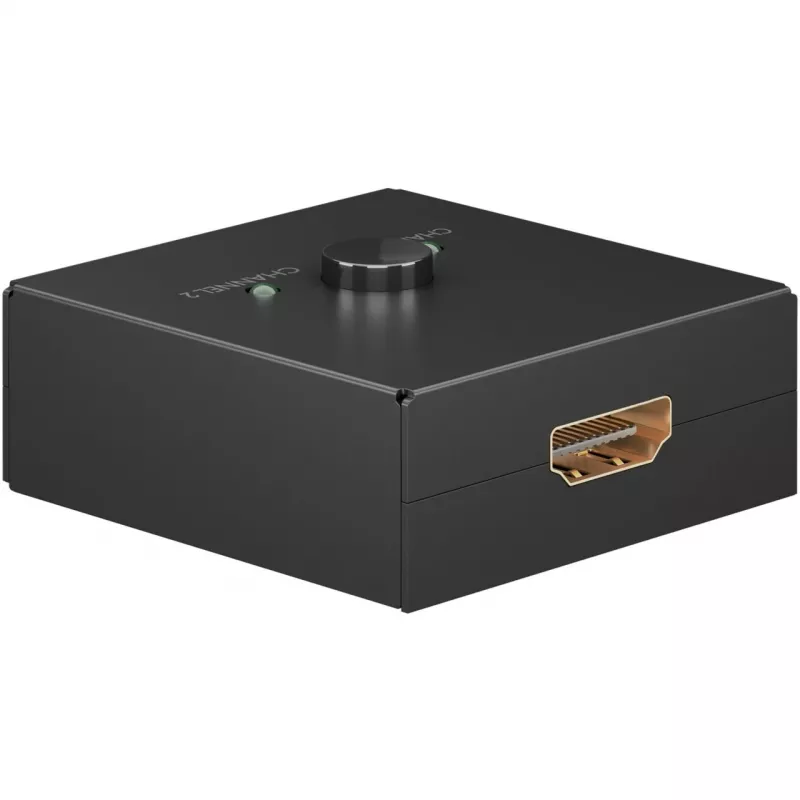 Goobay 58485 Manuálny prepínač HDMI 2 na 1, 4K 30 Hz, Čierny