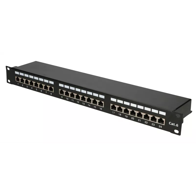 Extralink CAT6 STP V2 | patch panel | 24 portov