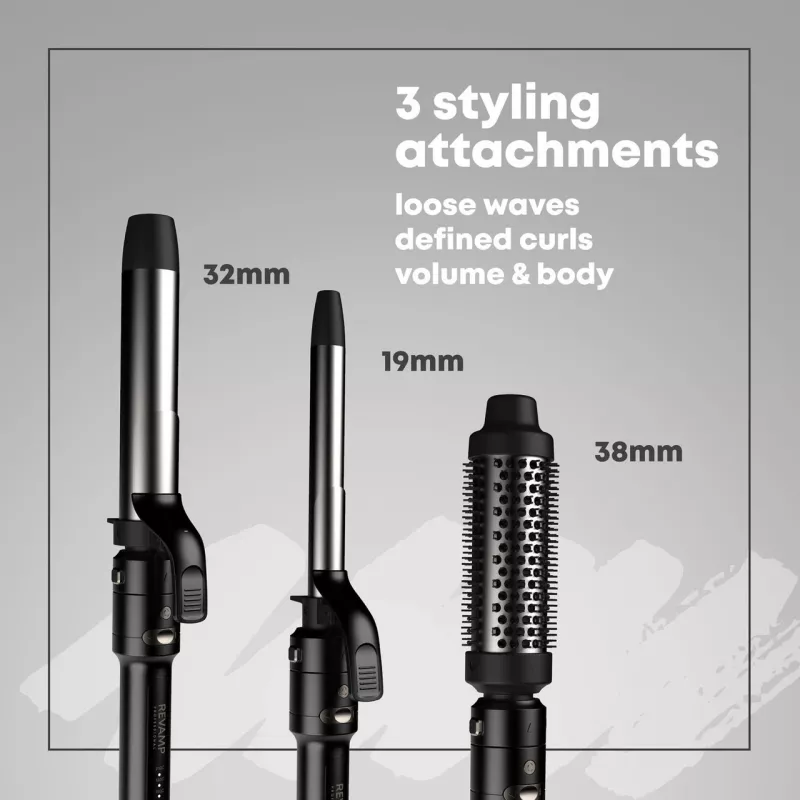 Styler na vlasy Revamp Multi Style Revolve CL-3500-EU 3-in-1 – kefa, fén, objemová kefa