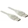 USB kábel DeLOCK 83887 USB 2.0 1 m USB A transparentná