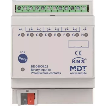 MDT BE-08000.02 Binárny vstup 8-násobný, 4TE, REG (BE-08000.02)