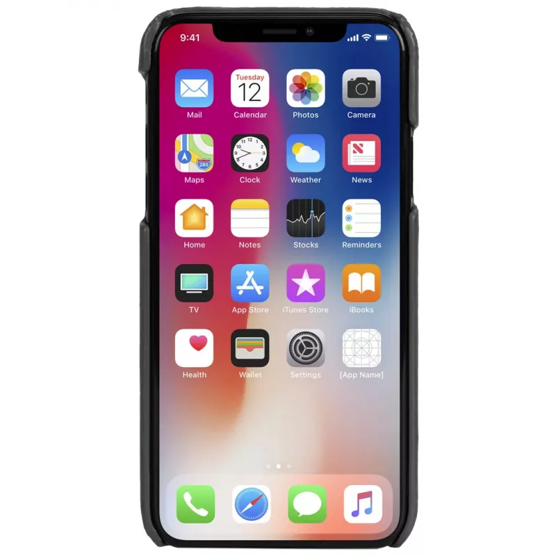 Puzdro Krusell Sunne 2 Card Cover iPhone XS Max čierna