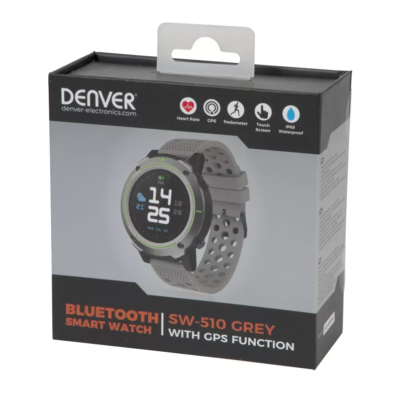 Denver SW-510 GPS smartwatch, 1,3" dotykový displej, sivé