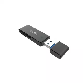 Čítačka kariet Unitek Y-9327A USB 3.2 Gen 1 Type-A — MicroSD/SD, 2 sloty, 5000 Mbit/s, čierna