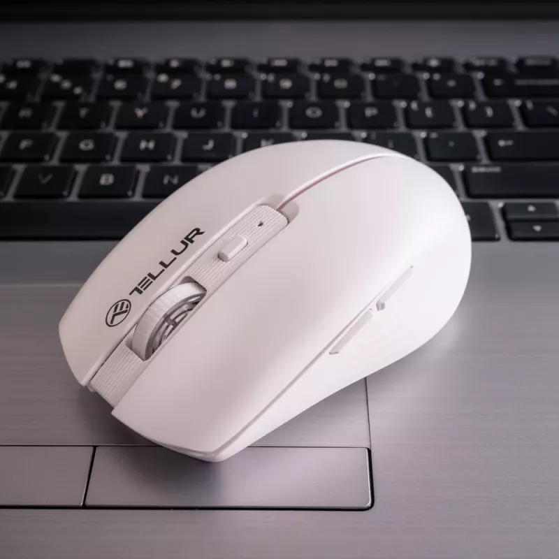 Tellur Silent Click bezdrôtová myš biela