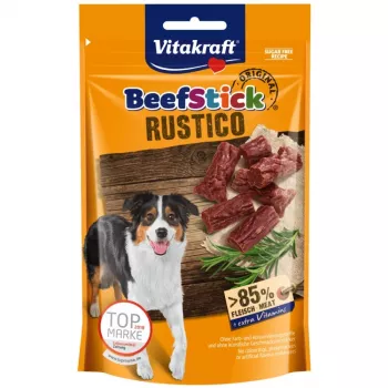 Vitakraft Beef Stick Rustico 55 g – žuvacia maškrta s chuťou hovädzieho, proteín 30 %, tuk 25 %