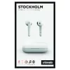 Headset URBANISTA Stockholm — bezdrôtový Bluetooth in-ear headset na hovory a hudbu, dosah 10 m, biela