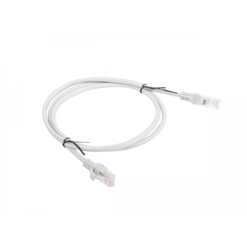 Sieťový kábel LANBERG PCU5-10CC-0100-S RJ-45 Cat5e U/UTP, 1 m, sivý