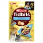 Mokré krmivo - maškrta pre mačky INABA Cat Churu Tidbits s receptúrou z tuniaka — 3 x 12 g vrecká