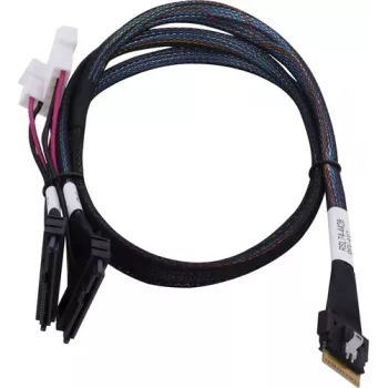 SAS kábel ADAPTEC Microchip Technology 2305500-R SlimSAS ×8 na 2×2SFF-8639 U.2, 0,8 m, čierny