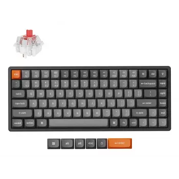 Keychron K2 Max klávesnica Univerzálna USB RF Wireless Bluetooth Čierna Sivá 75%