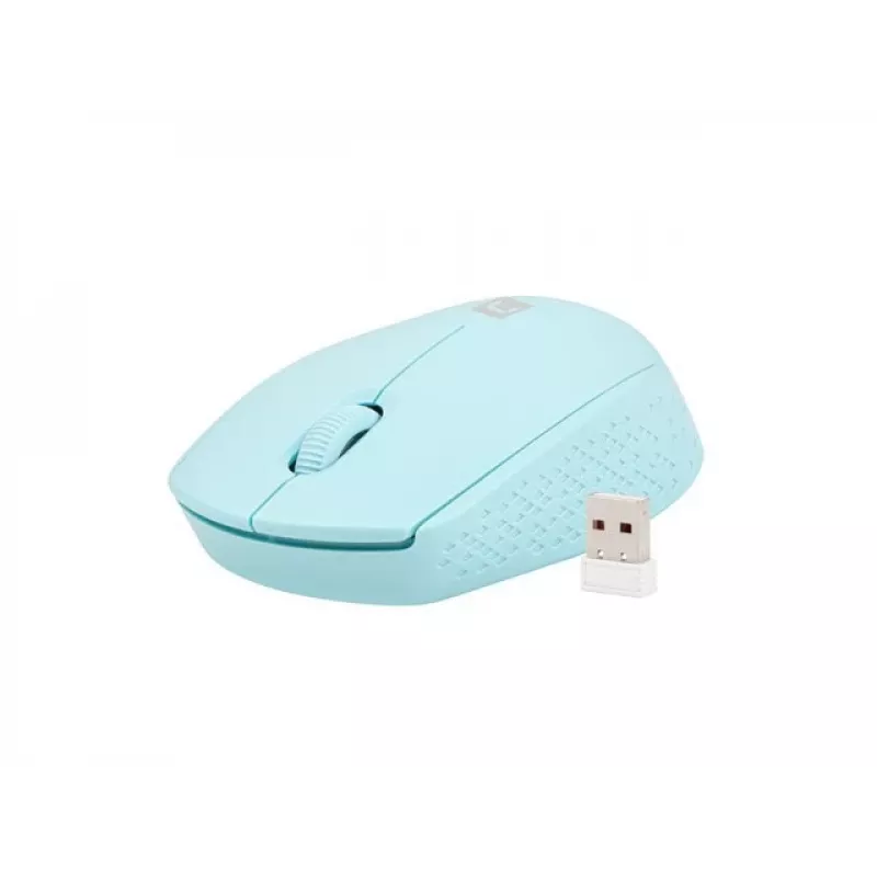 Natec Stork NMY-2001 bezdrôtová optická myš, 1600 DPI, USB prijímač, modrá