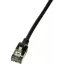 LogiLink CQ9033S RJ45 sieťový kábel, patch kábel CAT 6a U/FTP 1,00 m čierny, extrémne tenký, samozhášavý