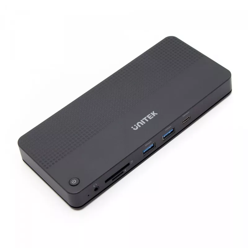 Dokovacia stanica UNITEK D1079A USB4 káblová čierna 100W Power Delivery