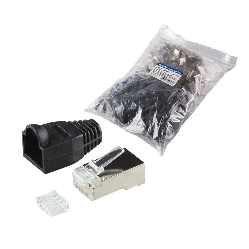 Káblový spoj RJ45 LogiLink MP0022 čierny priehľadný