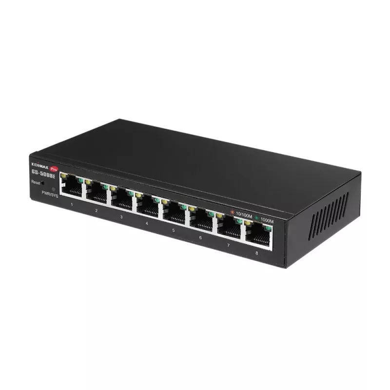Edimax GS-5008E sieťový switch Managed Gigabit Ethernet (10/100/1000) čierny
