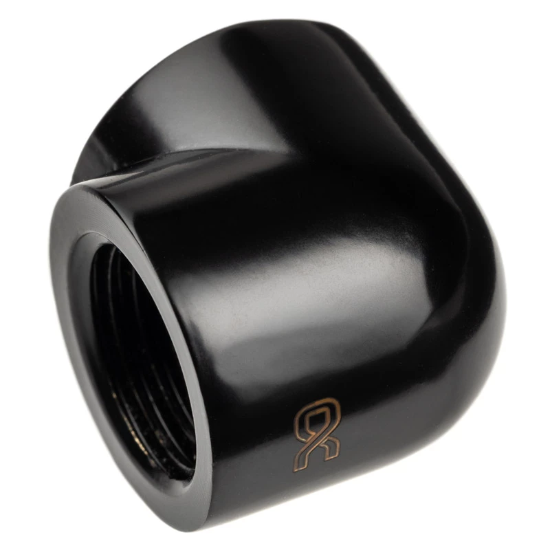 Alphacool Eiszapfen 17588 20 mm 90° adaptér v tvare L G1/4 vnútorný závit na G1/4 vnútorný závit, čierny