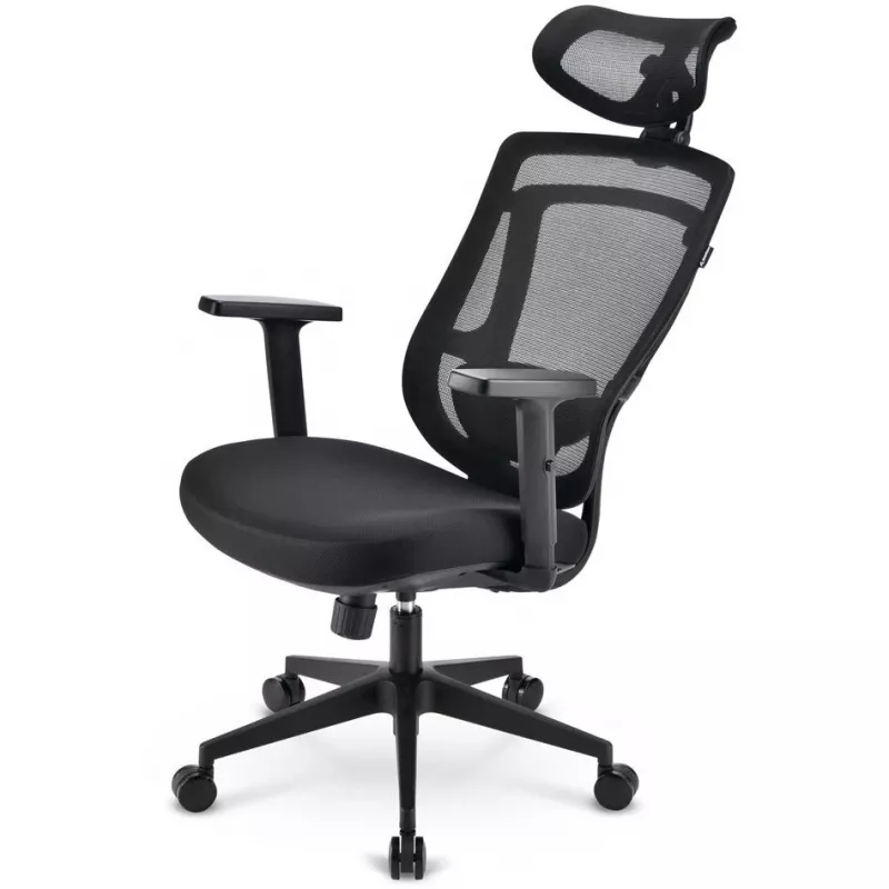 Kancelárska stolička Sharkoon OfficePal C10 – čierna, ergonomický dizajn, výškovo nastaviteľná