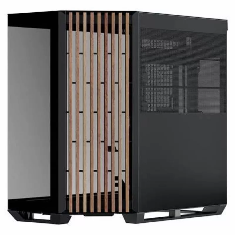 APNX V1-W-BK-v1 Midi-Tower čierna, drevo