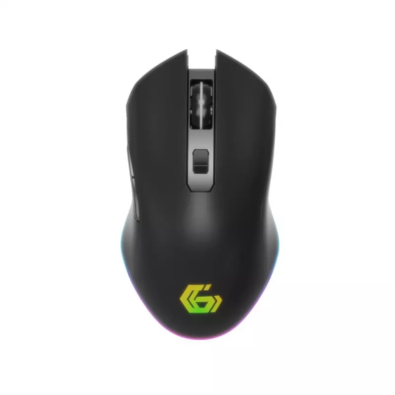 Bezdrôtová optická RF myš Gembird MUSGW-6BL-02 — pre pravákov, 3200 DPI, 6 tlačidiel, čierna, RGB