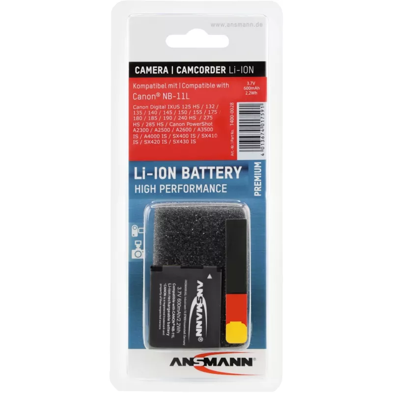 Akumulátor Ansmann A-Can NB-11L Li-Ion 600 mAh