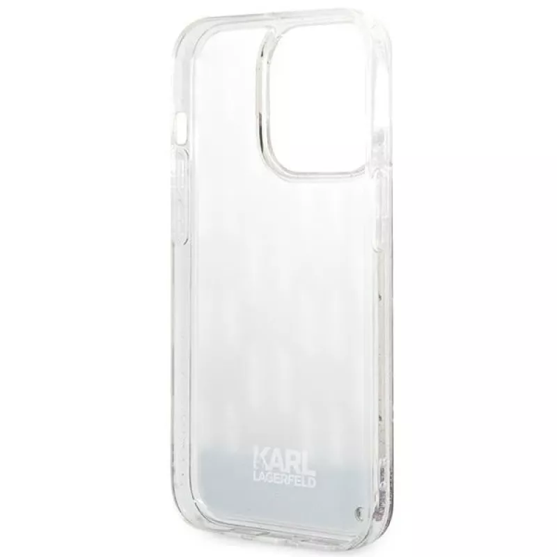 Karl Lagerfeld KLHCP14XLMNMS iPhone 14 Pro Max 6.7 hardcase strieborná / strieborná Liquid Glitter Monogram