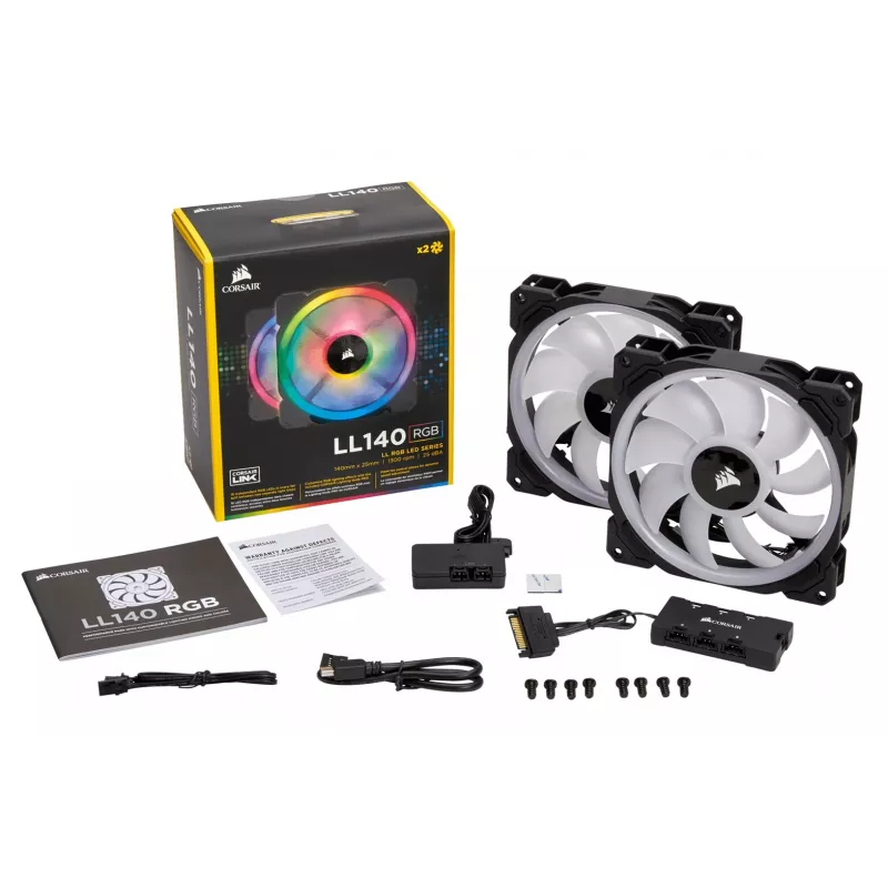 CORSAIR LL140 RGB 140mm ARGB skriňový ventilátor balenie 2 ks