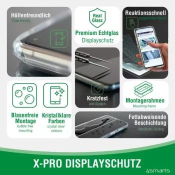 4smarts Second Glass X-Pro Full Cover iPhone 16e, 14, 13, 13 Pro
