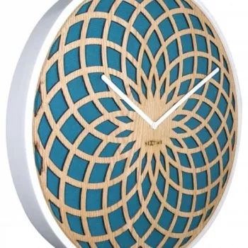 NeXtime hodiny 3150tq Sun Small, Ø35 cm, nástenné, tyrkysové