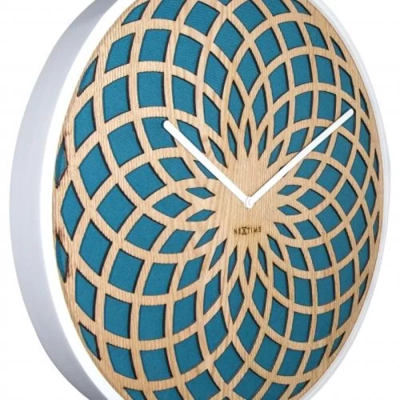 NeXtime hodiny 3150tq Sun Small, Ø35 cm, nástenné, tyrkysové