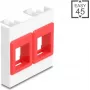 DELOCK Easy 45 modul 2x keystone držiaky 45x45 mm biely/červený