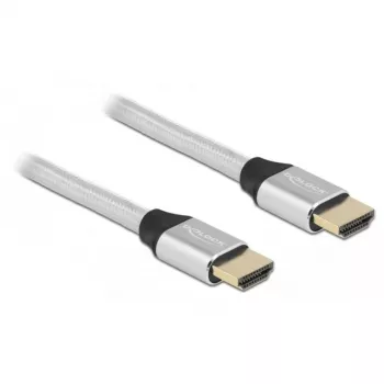 HDMI kábel DeLOCK Ultra High Speed 48 Gbit/s 8K 60 Hz strieborný 1 m