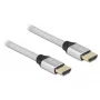 HDMI kábel DeLOCK Ultra High Speed 48 Gbit/s 8K 60 Hz strieborný 1 m