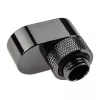 XSPC rotačný 14mm offset G1/4 fitting, chróm čierna - zahnutý rotačný konektor pre vodné chladenie