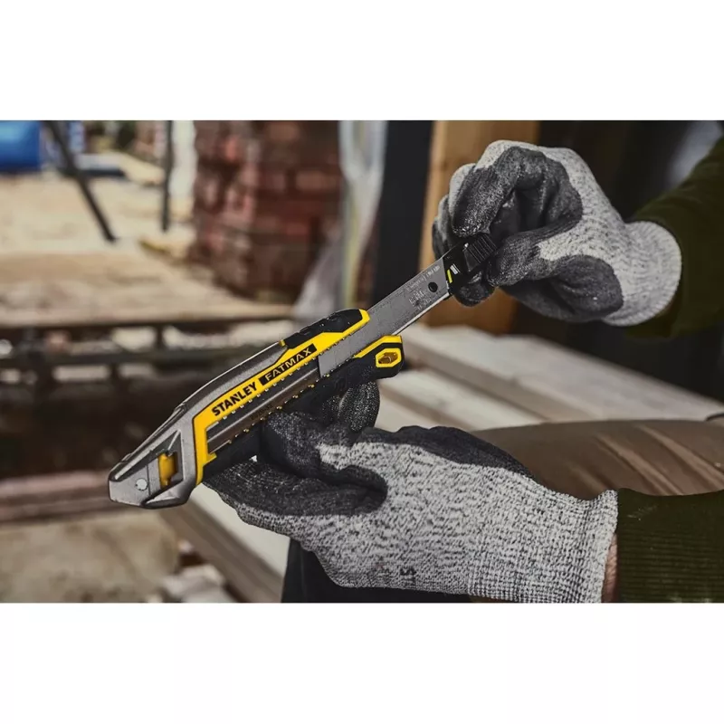 Rezací nôž Stanley FATMAX FMHT10594-0 čierny nehrdzavejúca oceľ žltý 18 mm šírka 165 mm dĺžka