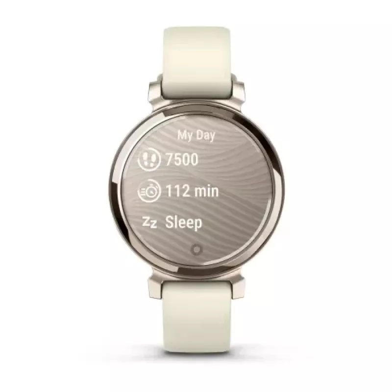 Garmin Lily 2 35 mm inteligentné hodinky s GPS, dotykový LCD displej 2,1 cm (0,84") 240 x 201, hliníkové puzdro, silikónový remienok Coconut, krémovo zlaté