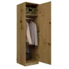 Topeshop SD-50 ARTISAN KPL spálňová skriňa/šatník 5 políc 1 dvere dub