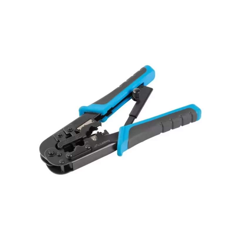 Krimpovacie kliešte LANBERG NT-0201 pre RJ-45 konektory, 180 mm, 315 g, čierne/modré