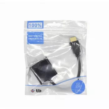 Adaptérový kábel VGA na HDMI TB AKTBXVAHMVGAF15 15 cm, VGA (konektor samica) na HDMI (konektor samec)