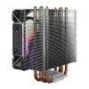 CPU vzduchový chladič SAVIO SAVGCOVORTEXX2ARGB s 4 heatpipes, 120-mm-ARGB ventilátor, čierny