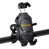 Pasívny držiak UleFone Armor Mount Pro pre mobilné telefóny — držiak, na bicykel a kolobežku, čierny