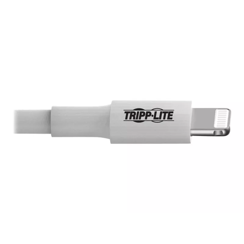 Eaton Tripp Lite Series USB-A na Lightning synchronizačný/nabíjací kábel (M/M) - MFi certifikovaný, biely, 3 ft. (0,9 m) - dátový/napájací kábel - USB samec na Lightnin